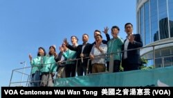 香港民主黨為11月24日區議會選舉造勢，民主派以”五大訴求、一起公投”為選舉主題，連結反送中運動。