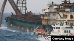 2019年6月4日台灣海巡署於台灣灘取締中國抽砂船勤務(台灣海巡署提供)