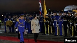 巴拉圭在蔡英文抵達機場後以軍禮迎接