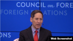 美國疾病控制與預防中心前主任弗里登在紐約外交關係協會談中國的新冠病毒疫情對全球公共衛生的影響。（外交關係協會網站截圖）