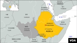 埃塞俄比亞地理位置圖