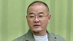 邵家臻寄語香港人，”最緊要人冇事”(最重要人沒事）。（美國之音湯惠芸）