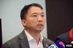 香港民主黨主席胡志偉。（美國之音湯惠芸攝）