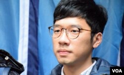 香港眾志主席羅冠聰。（美國之音湯惠芸）