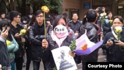 1月7日網友“染香姐姐”聲援南方週末採編員工(網絡圖片/北風提供)