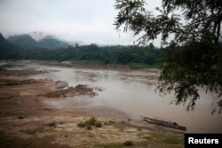 从泰国的一座克伦族小村看萨尔温江。（资料照）