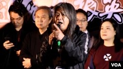 社民連前立法會議員梁國雄。（美國之音湯惠芸拍攝）