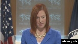美國國務院發言人莎琪 (美國之音視頻截圖)