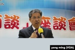 台北海洋科技大學校長唐彥博（美國之音記者楊明攝）