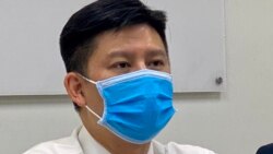 公民黨副主席、前立法會議員譚文豪批評，港府想盡辦法”陰乾”港台， 他認為港府不斷收窄紅線去”箍緊”香港人。（美國之音 湯惠芸拍攝）
