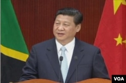 中國國家主席習近平在坦桑尼亞發表演講