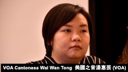 香港民間人權陣線人權組召集人梁穎敏 (攝影﹕美國之音湯惠芸)