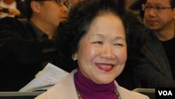 前政務司司長陳方安生認為，人大釋法對香港司法獨立有一定的負面影響(美國之音湯惠芸)