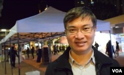 香港時事評論員桑普。(美國之音湯惠芸)