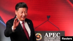 中国国家主席习近平2018年11月17日出席APEC工商领袖峰会（路透社）