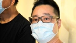 香港支聯會新年度主題展覽”八九民運與香港”圖片展，策展人盧偉明表示， 展品全部是史實，不擔心國安法下有法律風險，除非今日的香港連講事實都是犯法。(美國之音 湯惠芸拍攝)