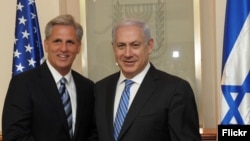 內塔尼亞胡總理會見由美國國會眾議院議長麥卡錫率領的美國國會代表團。