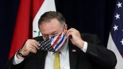 美国国务卿蓬佩奥2020年8月19日在国务院出席一场活动（路透社）