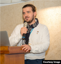 位于台北的台湾世代教育基金会研究员叶皓勤（照片提供：叶皓勤）