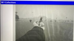 在香港引起爭議的中國異見藝術家艾未未作品《透視研究：天安門》照片，仍然在香港M+Museum 網頁展出 （美國之音/湯惠芸）