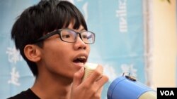 學生動源召集人鍾翰林 (美國之音特約記者 湯惠芸拍攝 )