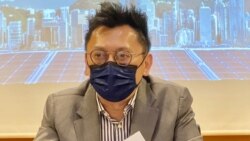 徐家健表示，凍結壹傳媒創辦人黎智英資產，會對投資者心態造成影響。（攝影：美國之音湯惠芸）