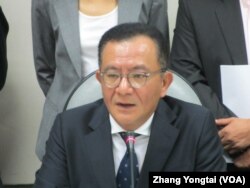 民进党立法院党团干事长高志鹏(美国之音张永泰拍摄)