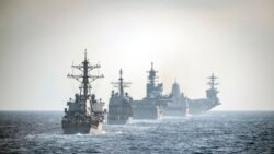 美利堅遠征打擊群與羅斯福號航母作戰群在南中國海演練（美國海軍2020年3月15日）