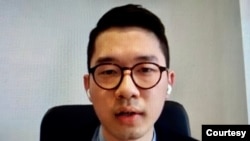 目前流亡英國的前香港眾志創黨主席羅冠聰 (互聯網截圖)