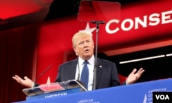 房地产大亨川普在保守派大会上发言