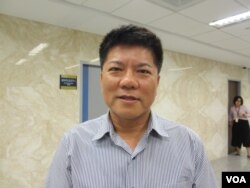 亚太防务杂志总编郑继文(美国之音张永泰拍摄)