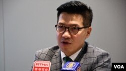 香港新同盟立法會議員范國威。(美國之音湯惠芸拍攝)