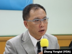 台灣智庫諮詢委員董立文（美國之音張永泰拍攝）