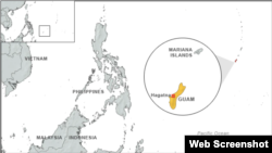 关岛地理位置示意图(英文)