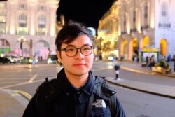 香港抗争者颜希然（摄影：美国之音郑乐捷）