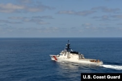 美国海警队“巴索夫”号缉私舰2018年3月11日在太平洋巡航（美国海警队照片）