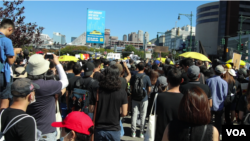 纽约的香港人周日集会声援香港抗议者