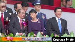 立法院长王金平、第一夫人周美青、马英九总统（中华民国国庆筹备委员会组织提供）