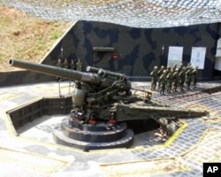 在金門雷霆陣地的美造M1式240公厘榴炮