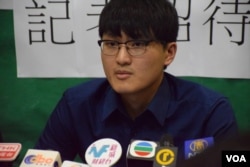 香港大學學生會會長馮敬恩。(美國之音湯惠芸)
