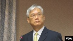 台湾陆委会主委夏立言（美国之音张永泰拍摄）