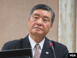 台湾国防部长高华柱(美国之音张永泰拍摄)