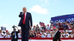 美國總統特朗普2020年8月17日在威斯康辛州競選（路透社）