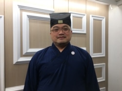 台湾中华道家文化推广学会副理事长陈升宏。（美国之音 陈筠摄）