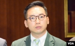 香港公民黨黨魁楊岳橋。（美國之音湯惠芸）
