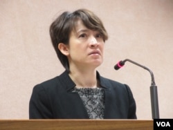 台灣在野黨民進黨立委蕭美琴（美國之音張永泰拍攝）