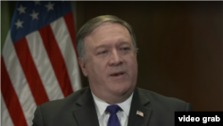 美國務卿蓬佩奧10月20日接受媒體訪問。