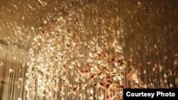 The artist enjoys working with monofilament fishing line, which she used here to suspend thousands of fishing flies (Photo: B. Lace)