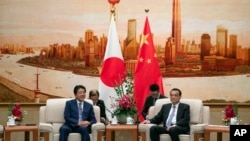 中國總理李克強會晤日本首相安倍