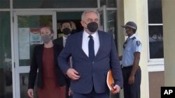 美國白宮印太政策協調員坎貝爾(Kurt Campbell)訪問所羅門群島。 （美聯社2022年4月22日）